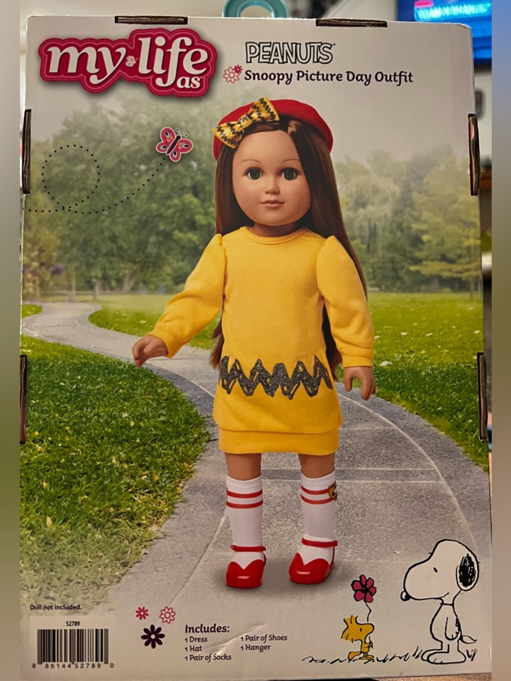 My Life As Snoopy Picture Day Outfit for 18" Doll 5 pieces NEW in Box! Peanuts - Picture 7 of 10